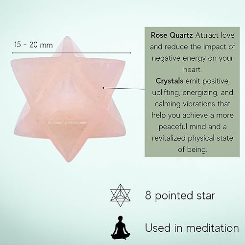 Miniatura 394 de Amazing Gemstone Larvikite Merkaba Crystal – Estrella de Merkaba metafísica de 1 pulgada para meditación – Cristal tetraedro energético y piedras
