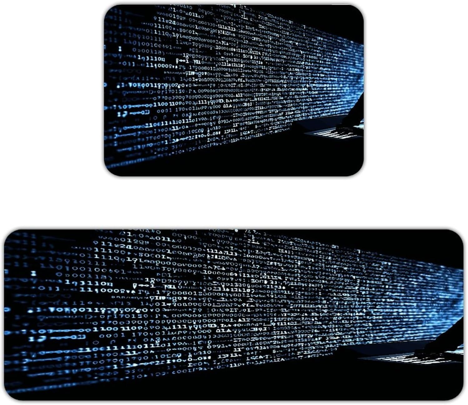 Programmer Programming Code Kitchen Mats for Floor 2PCS Waterproof Non-Slip Kitchen Rugs Cushioned Anti-Fatigue Mat Heavy Duty Floor Mats Comfort Standing Mat for Kitchen Home Office Laundry