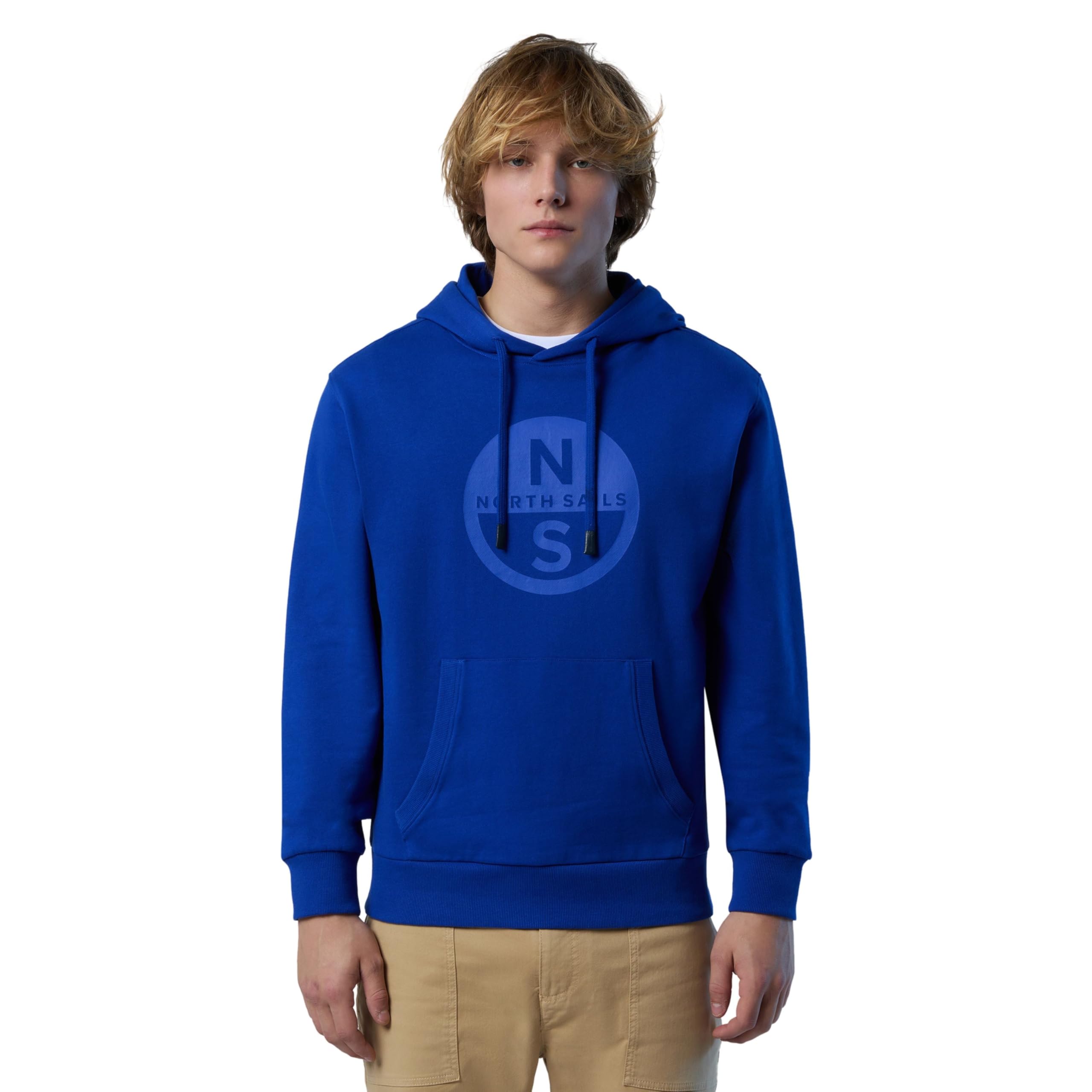 Sweat à capuche North Sails en coton bio bleu pour vos sorties