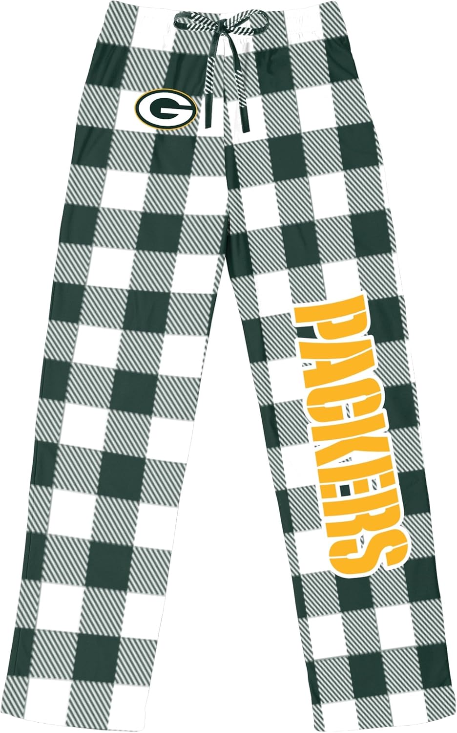 FOCO Pick Your NFL Team Gingham Checkered Pattern Women's Pajama Lounge Pants with Pockets and Drawstring Tie, Multicolor
