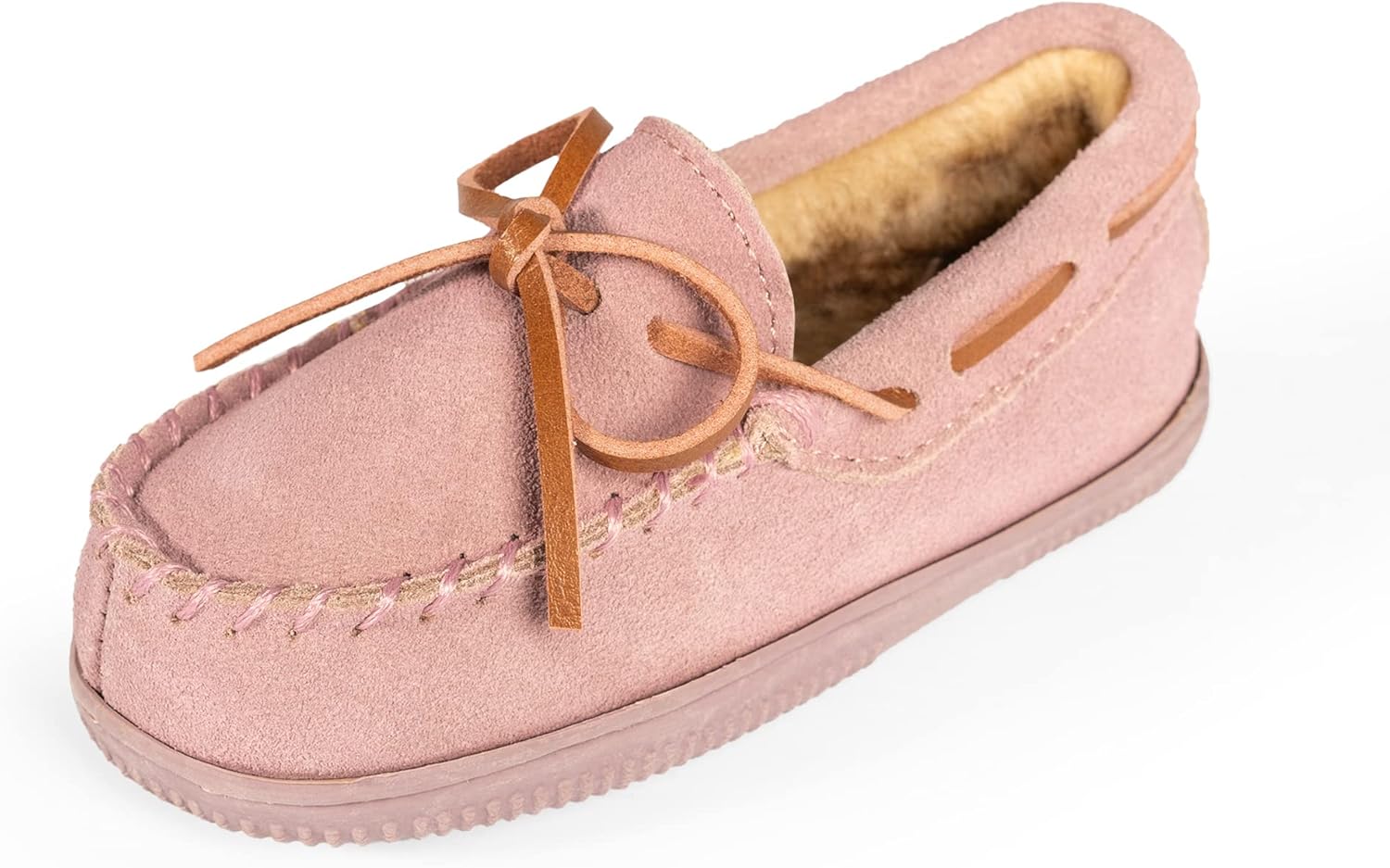 NORTY Moccasin House Slippers for Kids- Slip-On Toddler Shoes for Boys and Girls - Suede - Runs True to Size - Image 7