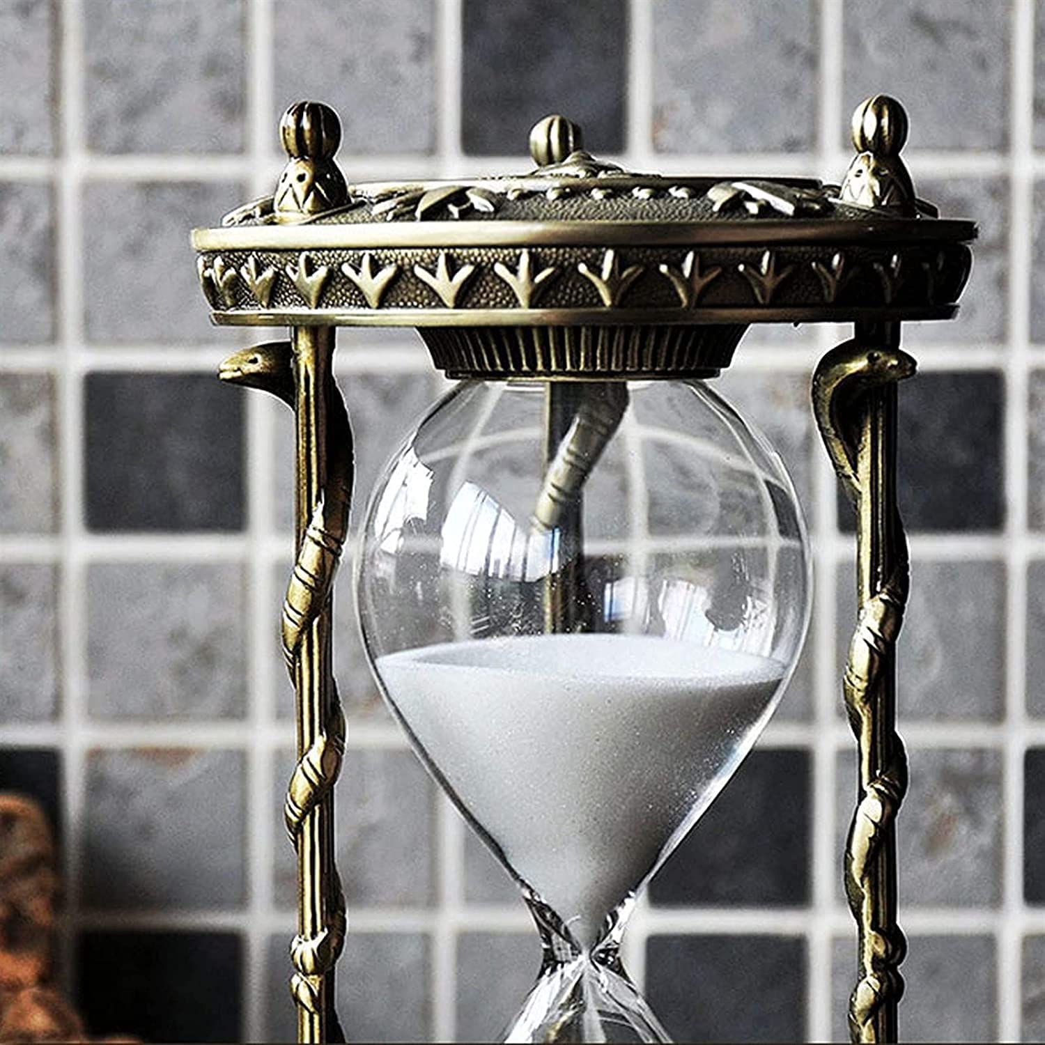 Table De Jardin Table D'Appoint D'Extérieur Ronde En Verre Trempé Avec Trou Pour Parasol