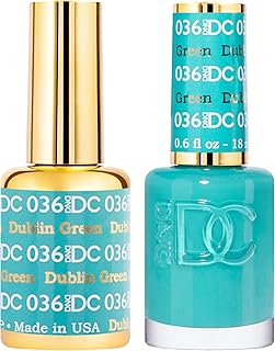 DND Gel Polish Set, Green Collection, UV/LED GelPolish and Air Dry Nail Lacquer, Matching Chip-Free Polish Duo, 0.5 Fl Oz Each