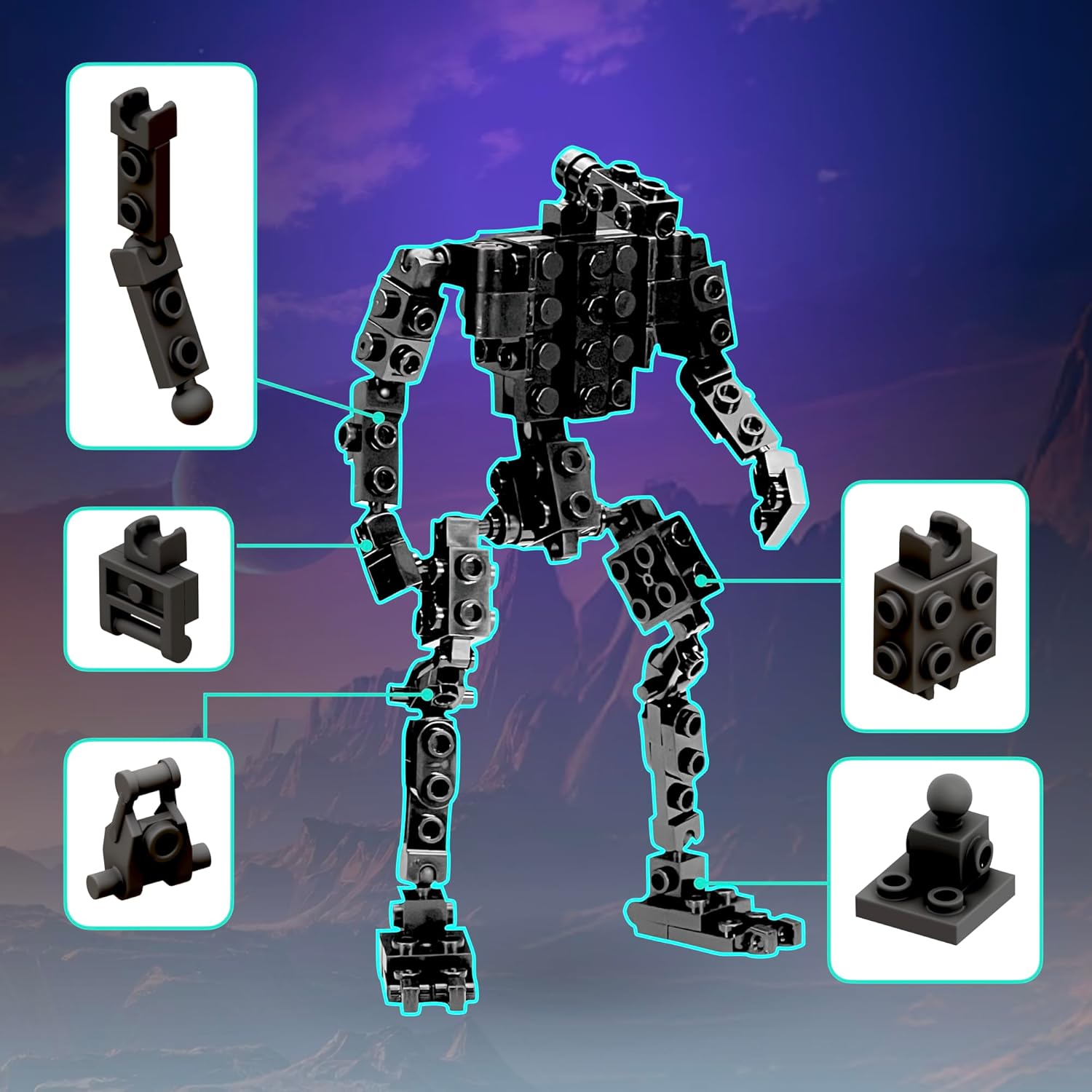 MyBuild Mecha Frame Void Talon 5026 – Poseable Alien Villain Mech Building Set, Dual Blade Combat Robot Toy, Sci-Fi Model Kit for Teens 14+