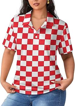 トップス NAMACHEKO Check-Pattern Polo Shirt Ykklima Black White Race Checkered Flag Pattern Mens Polo
