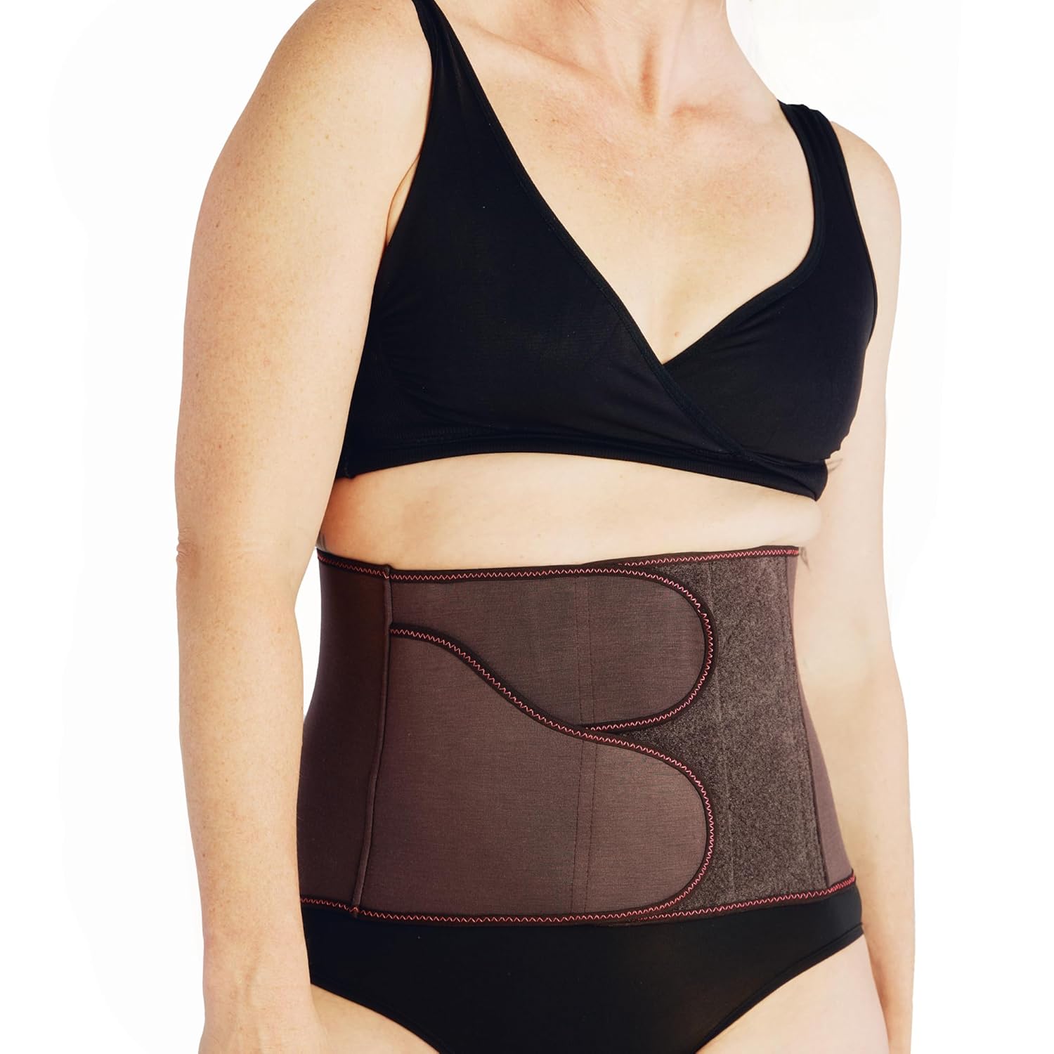Belly Bandit BFF Postpartum Belly Wrap - Adjustable Abdominal Wrap for Post Pregnancy Recovery - Corset-Inspired Design for Waist, Core, & Back Support for C-Section or Natural Birth - X-Small, Brown