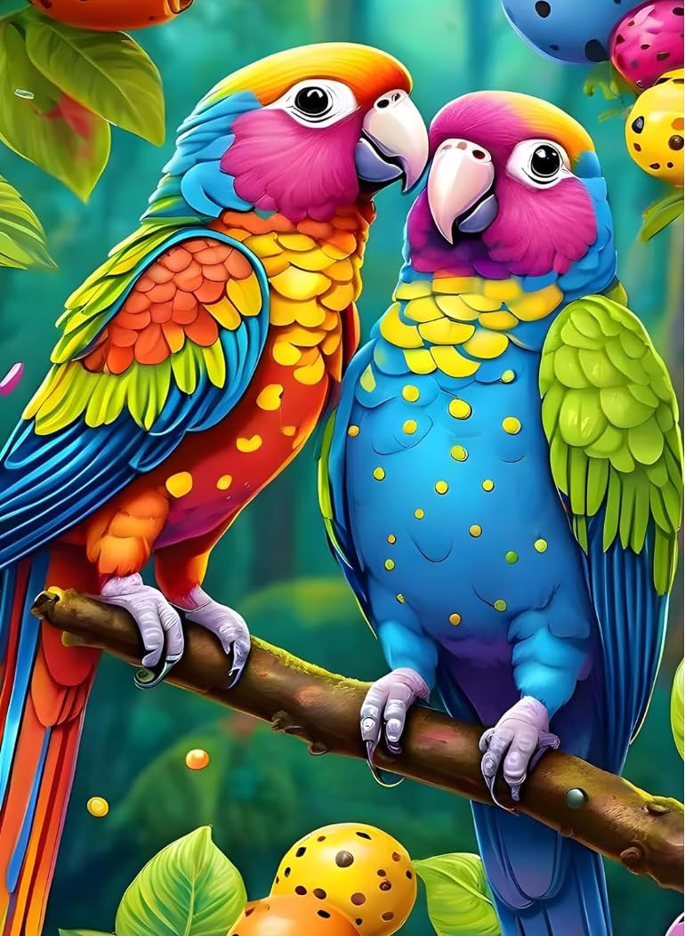 NAHUIGOOD Cross-Stitch Kits,Cute Parrot 11CT40x50cm,Cross Stitch for Adults,11CT Counted Printed Cross Stitch,Embroidery Cross Stitch Kits