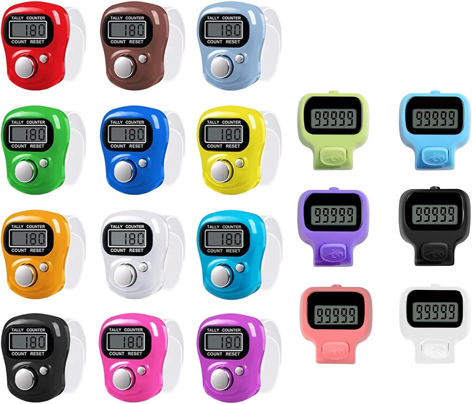 Clickers, 12 pack y 6 pack contadores de dedo