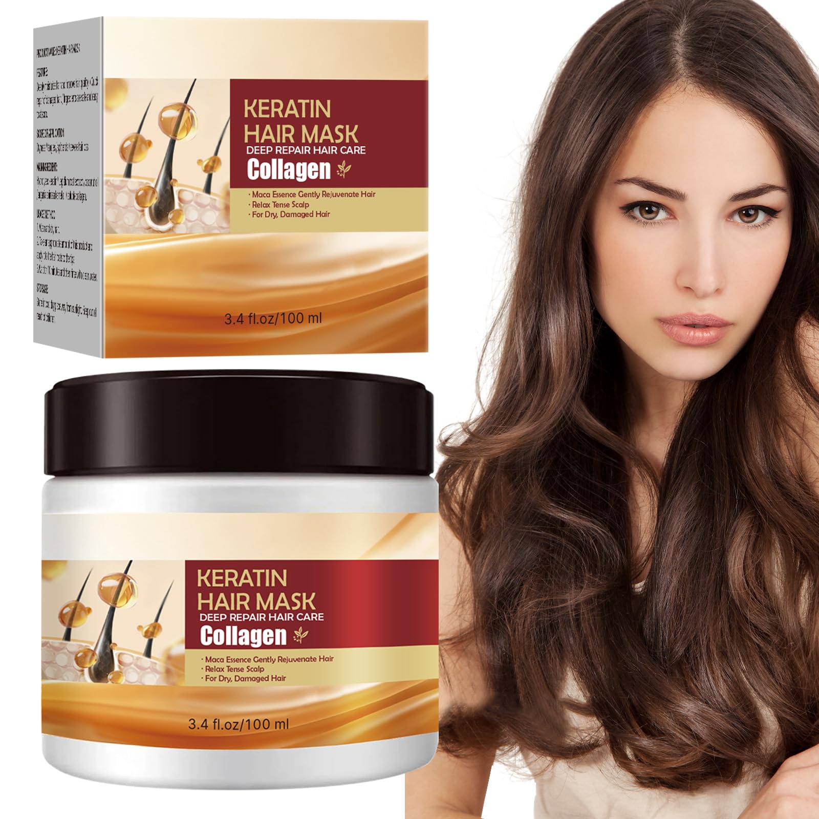 ZANGLEX Keratin Hair Mask Advanced Collagen Hair Treatment Deep Conditioning Hair Mask Keratin Hair Treatment for Dry Damaged Hair All Hair Types (1