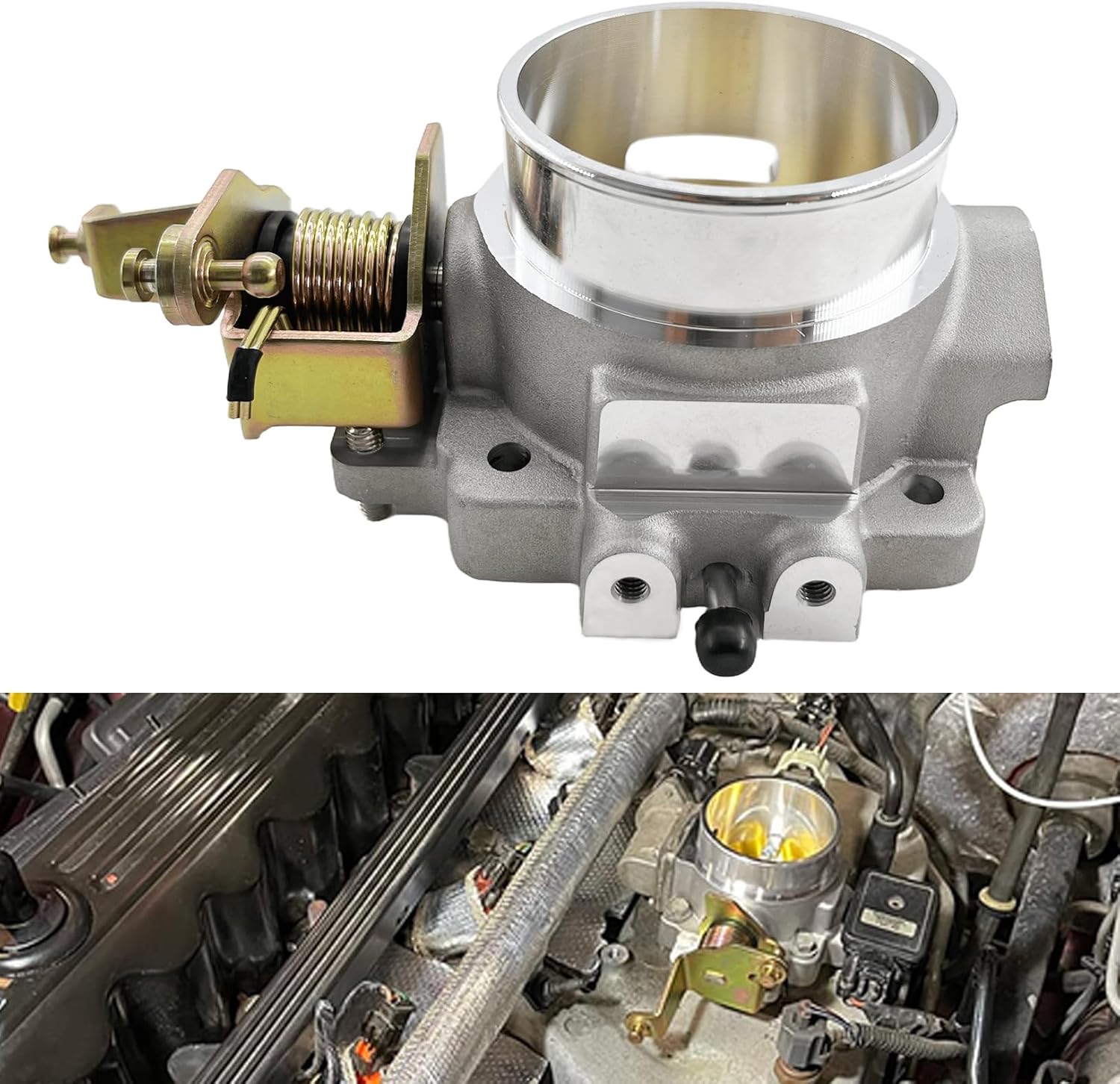 Replace 1724 62mm Throttle Body compatibility with 1991-2003 Wrangler Cherokee 4.0L YJ TJ XJ ZJ WJ High Flow Power