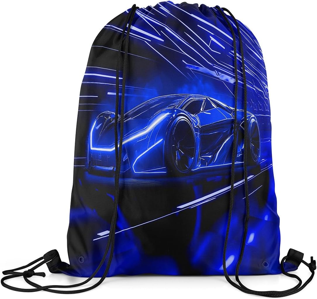 jejeloiu Excavator Sports Drawstring Sackpack For 13"x15.7" Construction