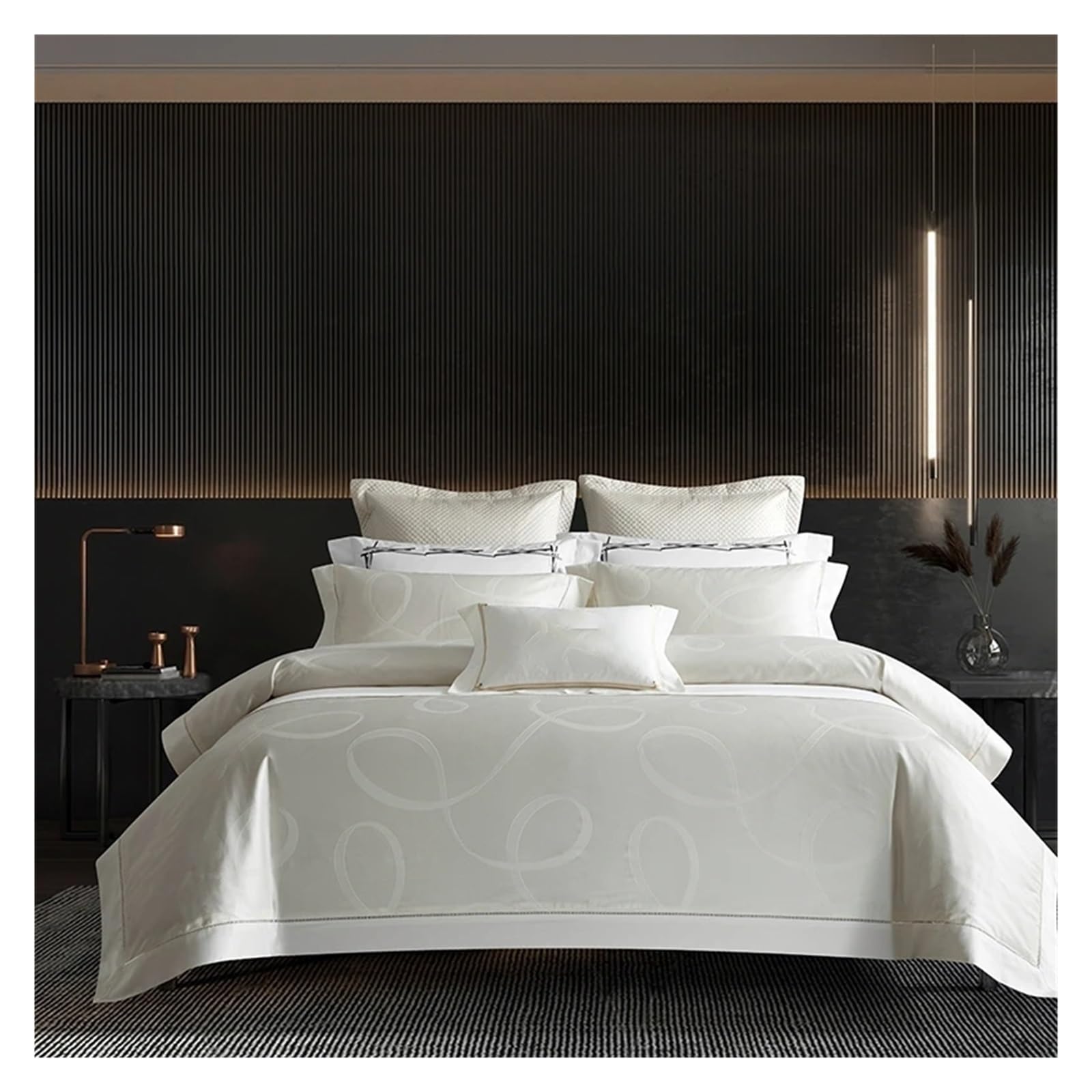 Sábana jacquard de algodón egipcio 1000TC que soluciona los problemas de insomnio