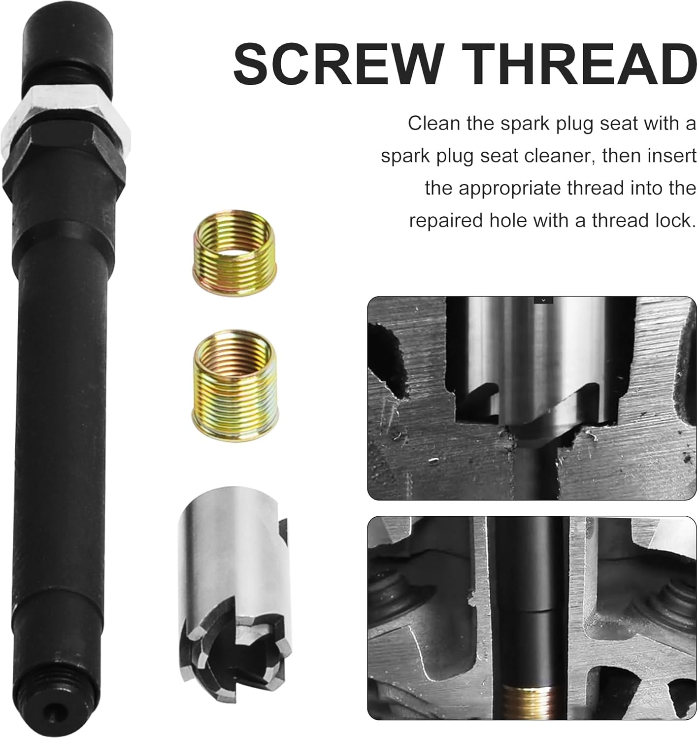Spark Plug Thread Repair Kit, Rethreading Tool Kit, M14x1.25