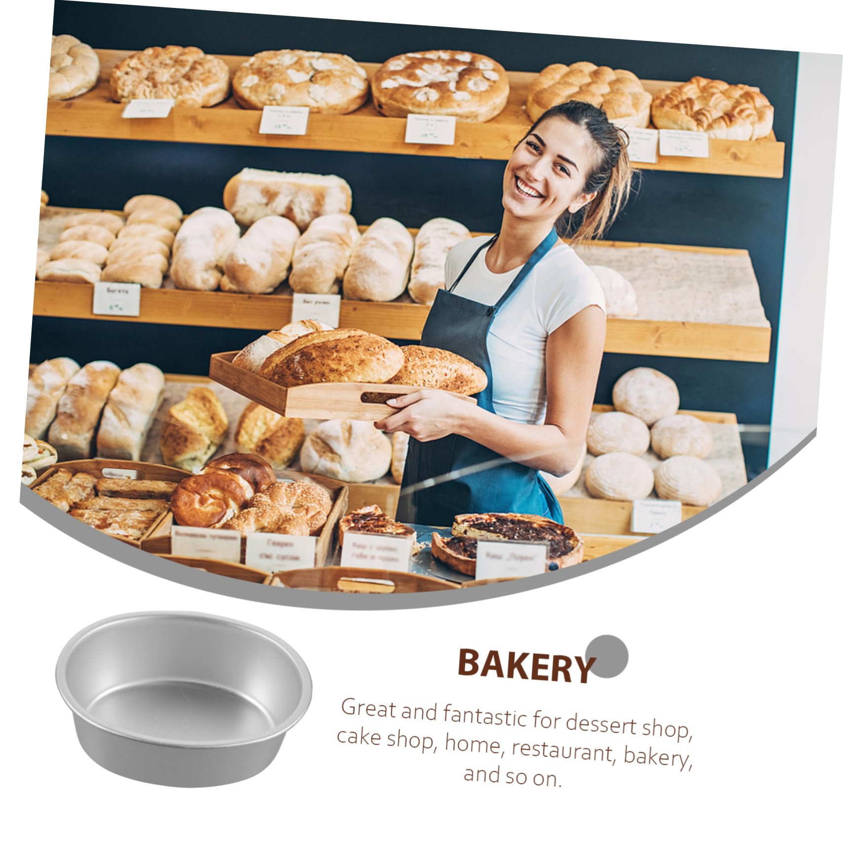 Cabilock 4Pcs Non Stick Aluminum Alloy Cake Pans Baking for Home Bakery High Temperature Easy Release Design for Cheesecakes Desserts