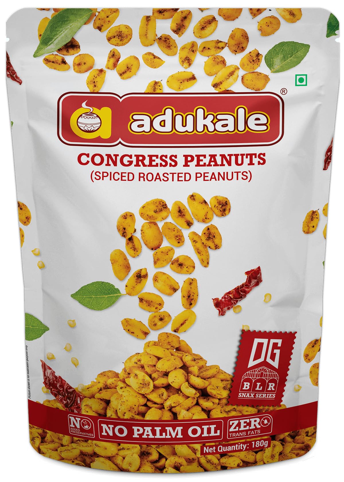 Adukale Congress Kadlekayi (Roasted Peanuts) 180 gms pack | No Palm Oil