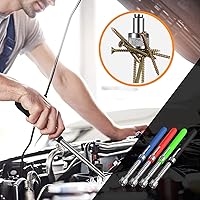 Vista 5 de Geiserailie 4 herramientas telescópicas de recogida de imanes extensibles, herramienta de recogida magnética, regalos prácticos para hombres, papá