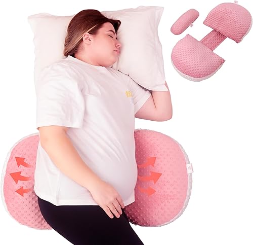 Almohada de cuña de embarazo, almohada de maternidad, almohada portátil de embarazo, es adecuada para espalda y caderas, ideal para dormir,