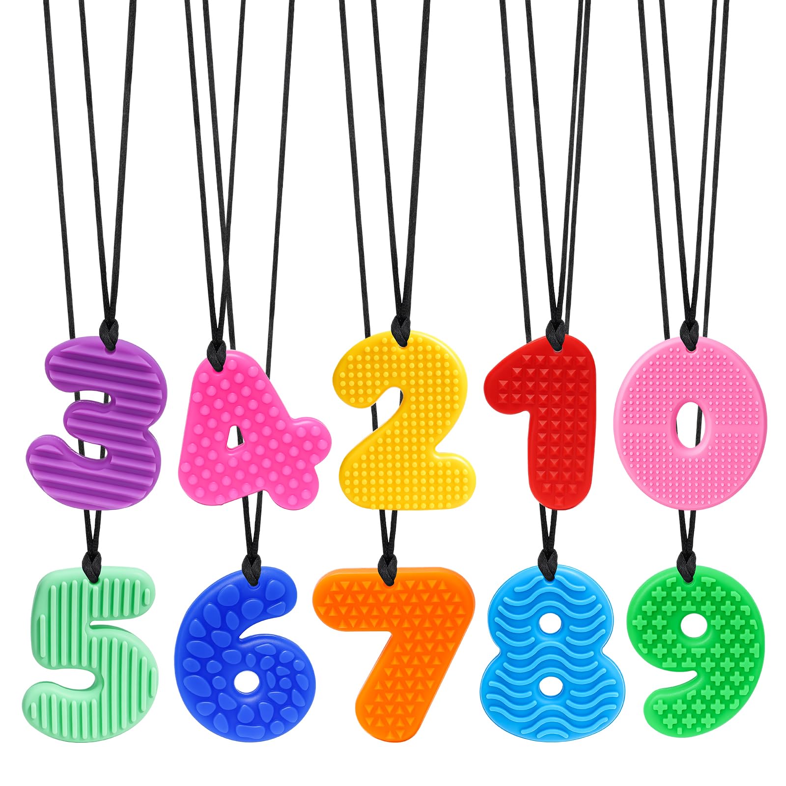 Mizzytots Children's Sensory Stress Relief Stone, Sensory Chew Necklaces