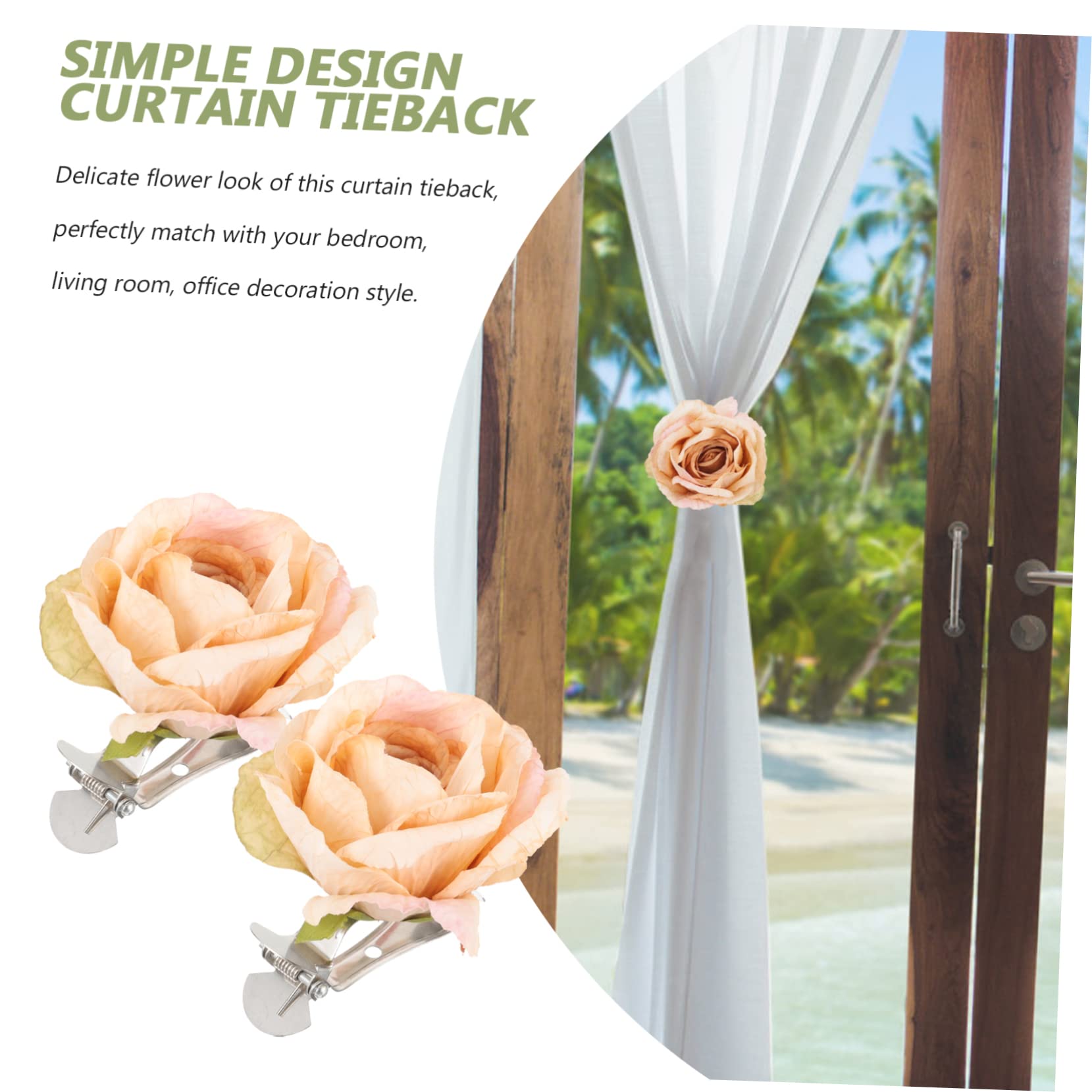 STOBAZA 8pièces Embrasses De Rideaux Fleurs Attaches Décoratives pour Rideaux Pinces à Draps pour Salon Chambre Cuisine Bureau