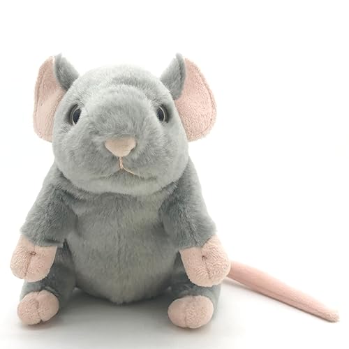 JIANEEXSQ Cute Simulation Mouse Plush Toy Realistic Lifelike Rat Stuffed Animal Model Doll Gift Collection for Kids