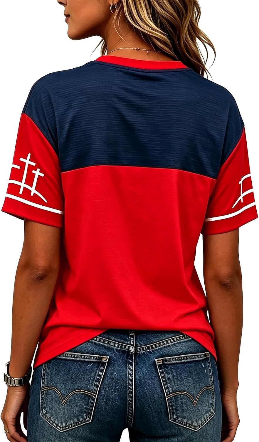 Soccer 2026 T Shirts for Women Soccer Fans Jersey Short Sleeve V Neck Graphic Print Sport Tee Jerseys