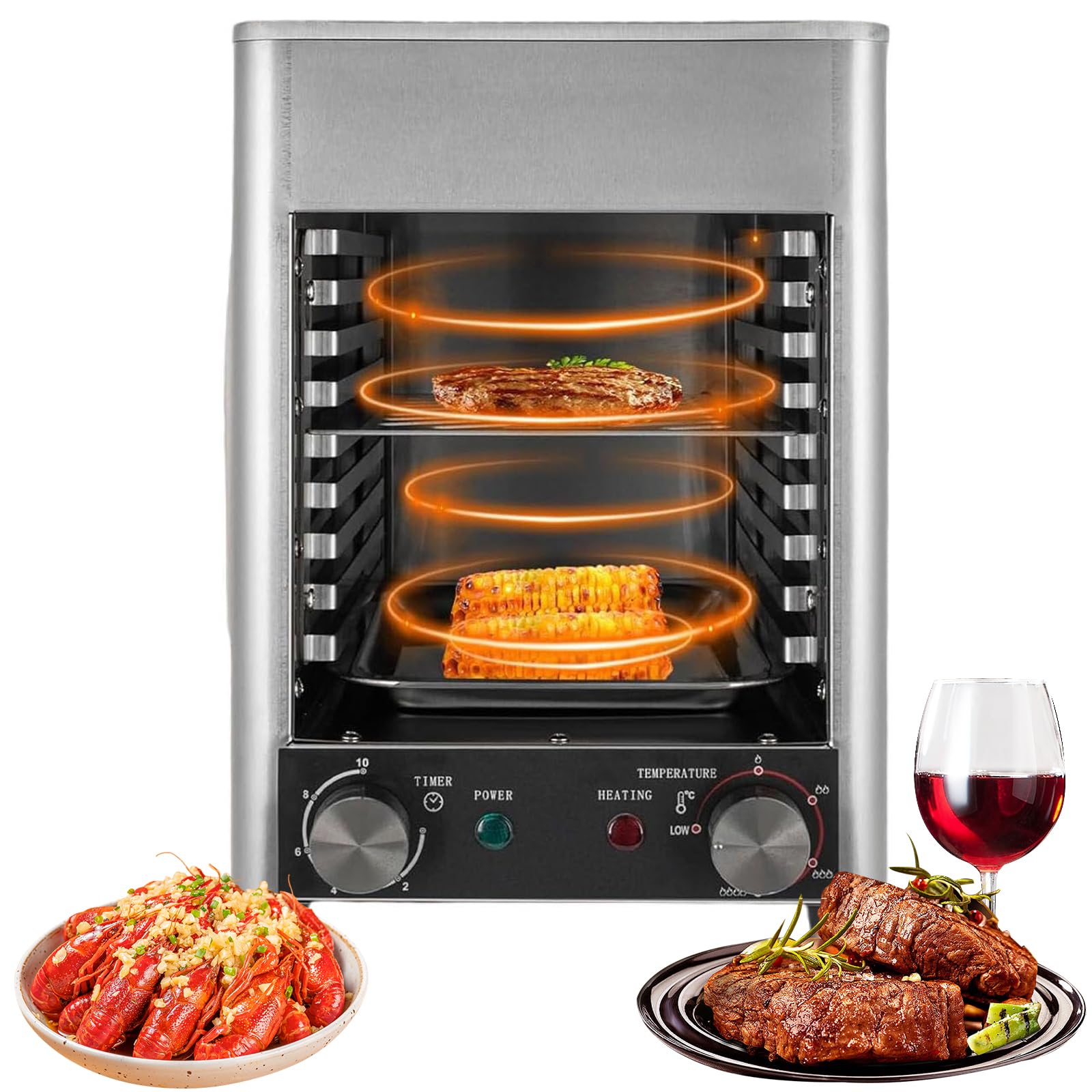 Four à steak de table multifonctionnel avec minuterie et température réglable