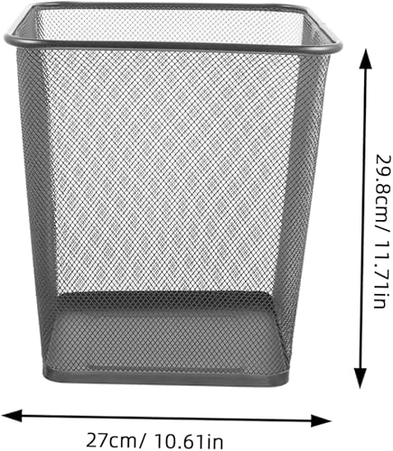 Miniatura 3 de Botes de basura vintage cuadrados de malla, papelera de oficina, cesta de basura debajo del escritorio, cesta de basura para el hogar, cocina,