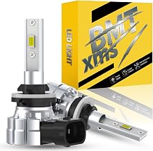 BMT xms Bombilla LED H27W H27W/1 H27W/2 880 881, 20000LM 300% de luminosidad, Mini Format 1:1, 6500K White, Paquete de 2