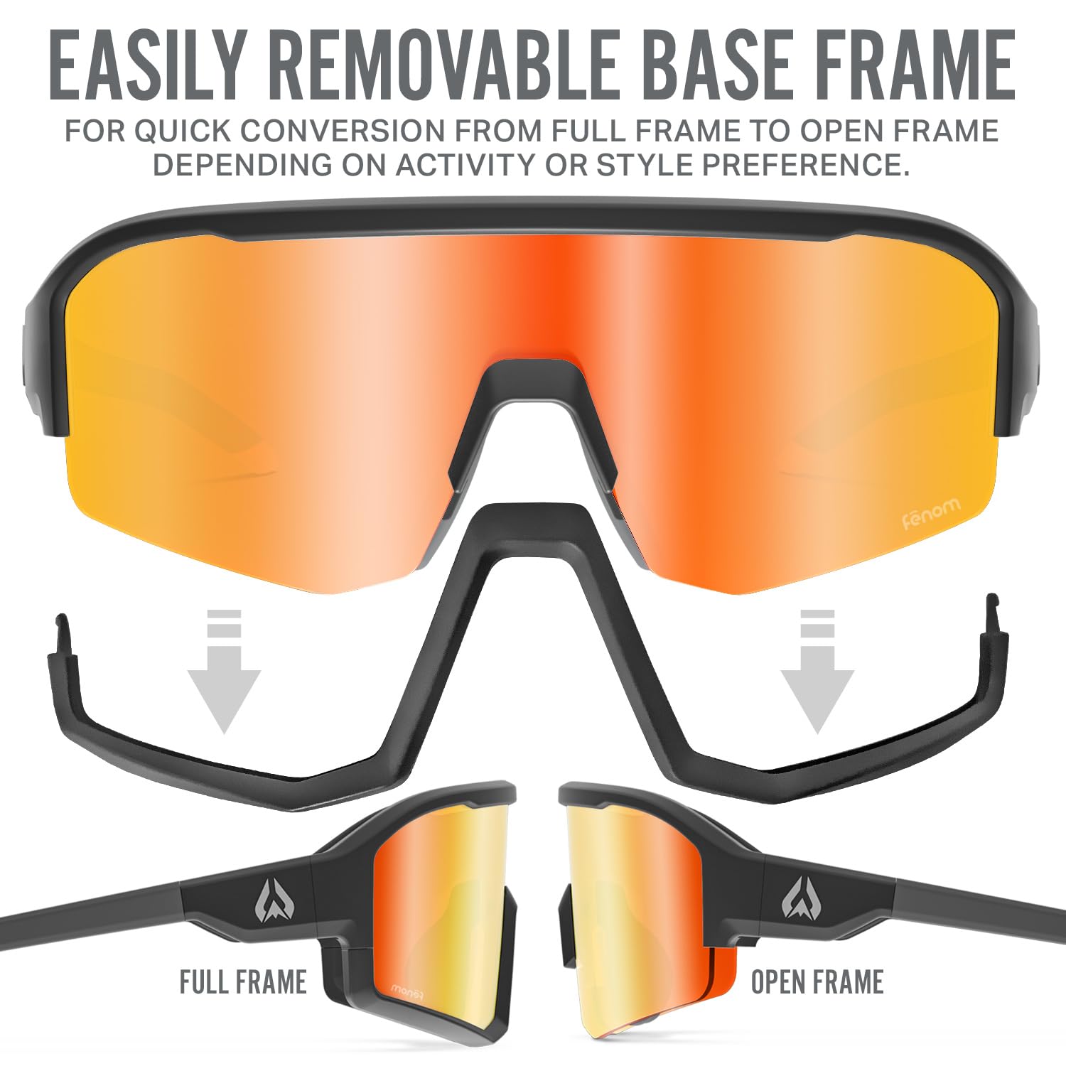 Wildhorn Radke okulary rowerowe MTB, UV400, sportowe okulary do biegania na nartach, dla kobiet i mężczyzn, okulary baseballowe z 3 wymiennymi soczewkami
