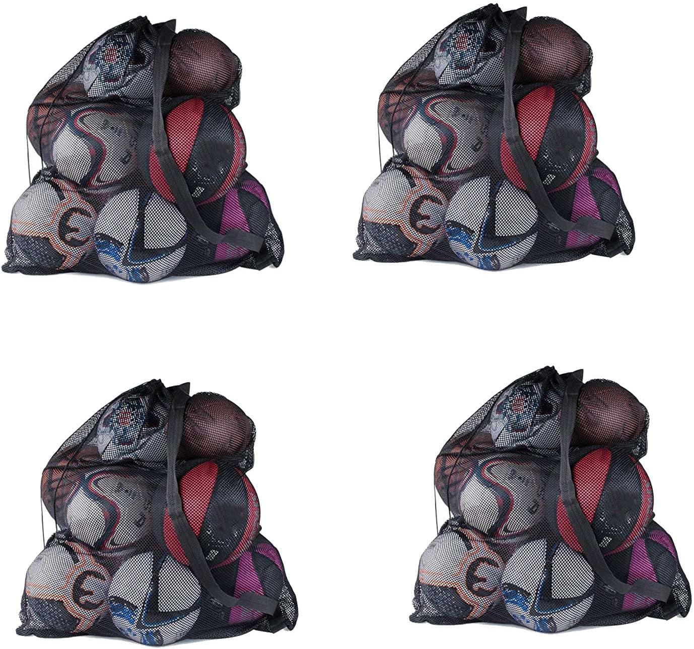 4X -Capacity Outdoor Sports Bag Football Basketball Bag Sports Storage Beam Net Backpack (30 x 40 Inch)