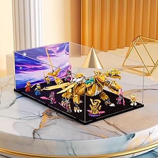 Acrylic Display Case Box Compatible Lego 71774 Golden Dragon Model, Protection, Dustproof Display Case Gift Model, Transparen,Compatible with Lego (Only Display Case )
