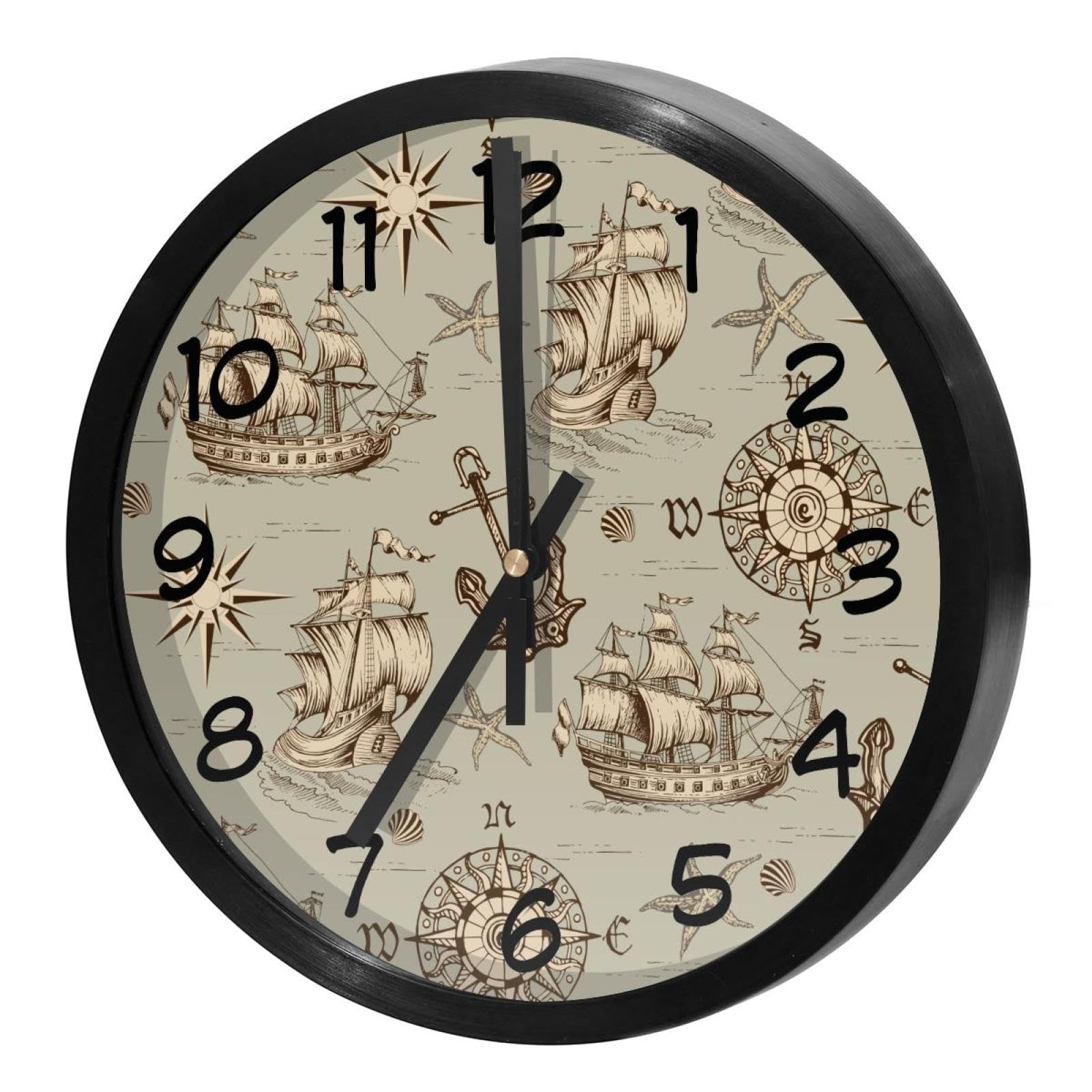 Horloge murale silencieuse à quartz fonctionnant à piles pour école