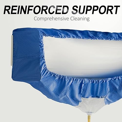 Miniatura 6 de Bolsa de limpieza impermeable de aire acondicionado dividida con paneles de soporte de dos lados y salida de drenaje, bolsa de servicio de lavado de