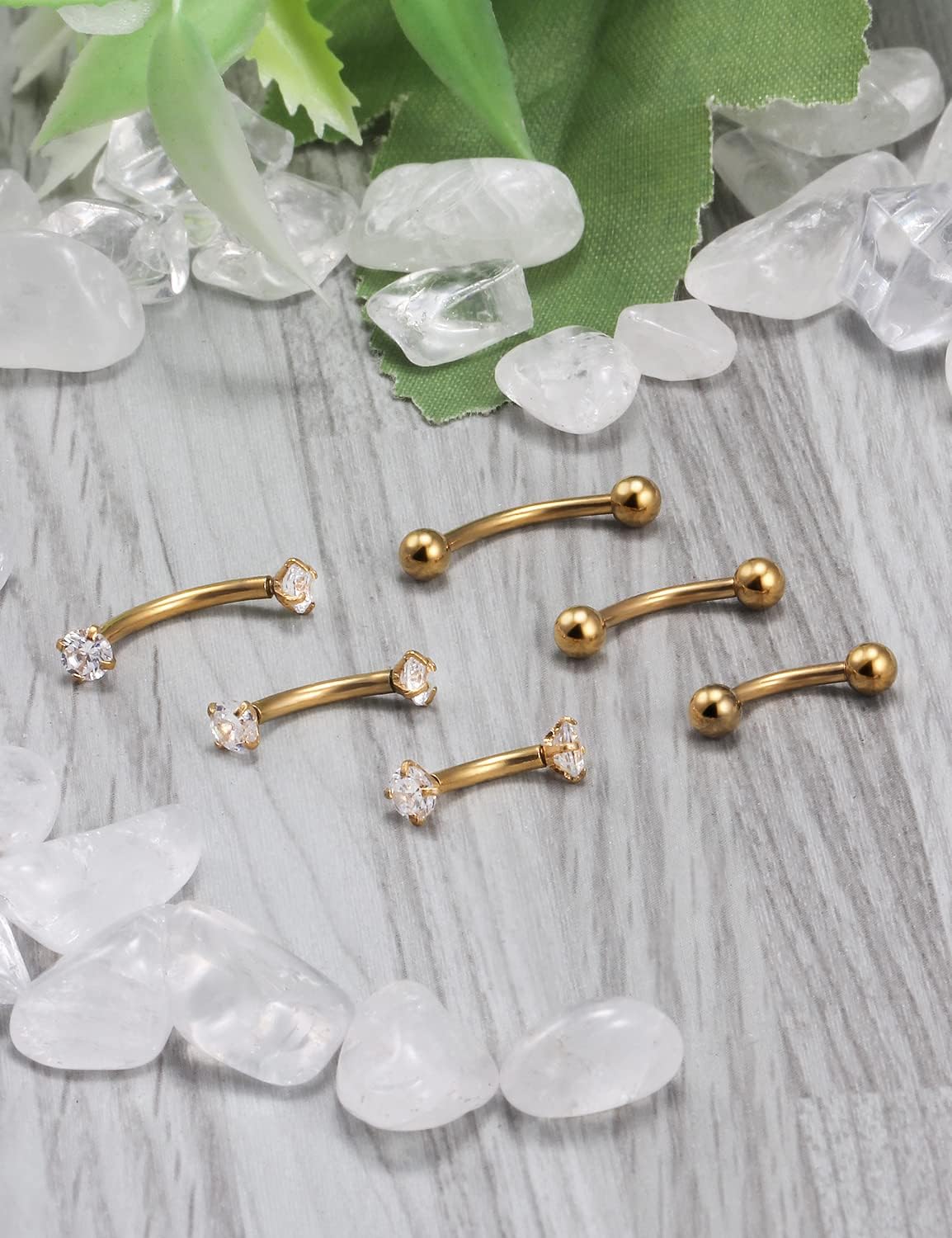 16G Rook Piercing Jewelry Eyebrow Rings Hypoallergenic Surgical Steel Vertical Lip Labret Belly Snake Eye Tongue Ring Daith Earring Piercing Jewelry for Men Women Curved Barbells 6mm 8mm 10mm image 2