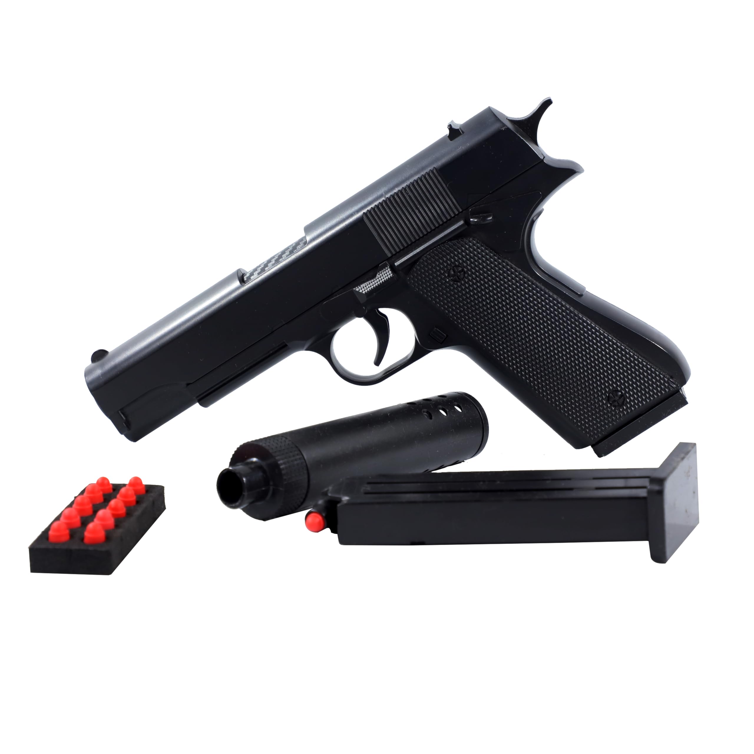 Kids Soft Bullets Toy Gun | Pull Back Action with Jump Ejecting Magazine Kids Toy Gun (B0D5R14BDV) Amazon Price History, Amazon Price Tracker