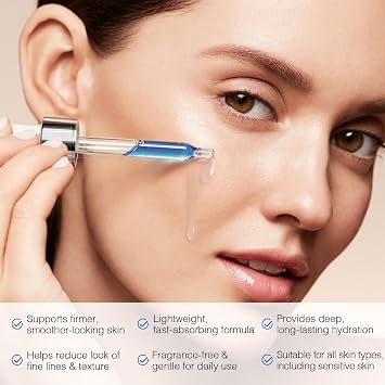 GHK-Cu Peptide Serum,Copper Peptides Serum for Face Deep Hydration, Helps Reduce the Look of Fine Lines & Wrinkles, Supports Skin Elasticity & Firmness for All Skin Types