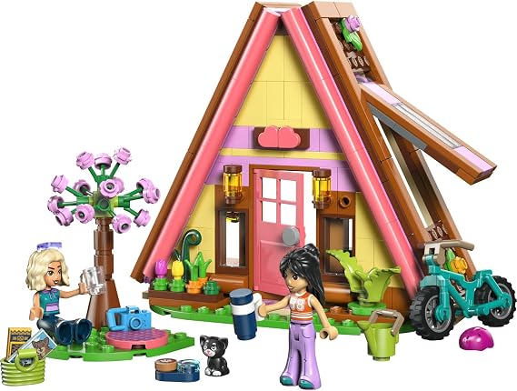 LEGO Friends Doğa Kampı Kulübesi 42682 | 6 Yaş ve Üzeri Çocuklar için 2 Mini Bebek ve Oyuncak Kedi İçeren Oyuncak Yapım Seti, Doğum Günü Hediyesi (295 Parça)
