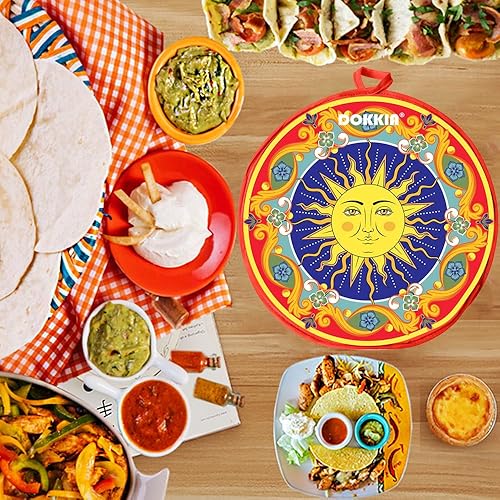 Miniatura 6 de SOKKIA Calentador de tortillas, bolsa de tela aislante de 12 pulgadas, bolsa de tela para usar en microondas para mantener la comida caliente y