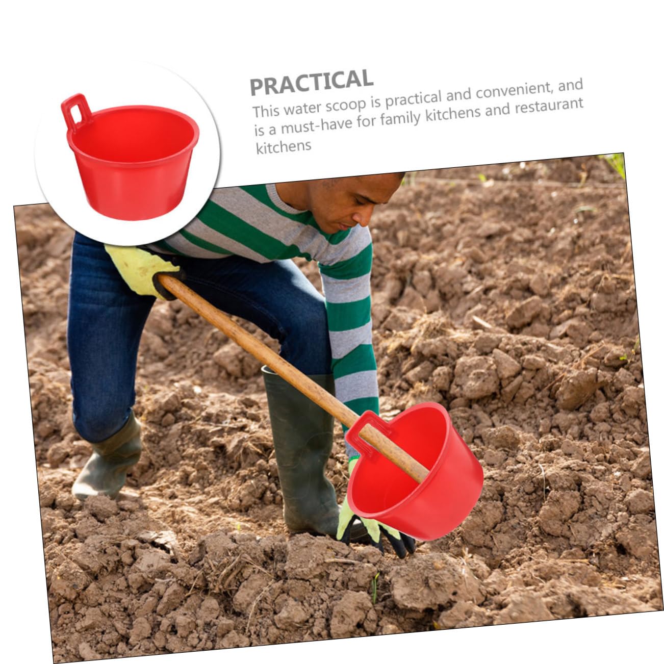 Gatuida Gießlöffel Aus Kunststoff - Robuste Wasserschöpfkelle Für Garten & Haushalt