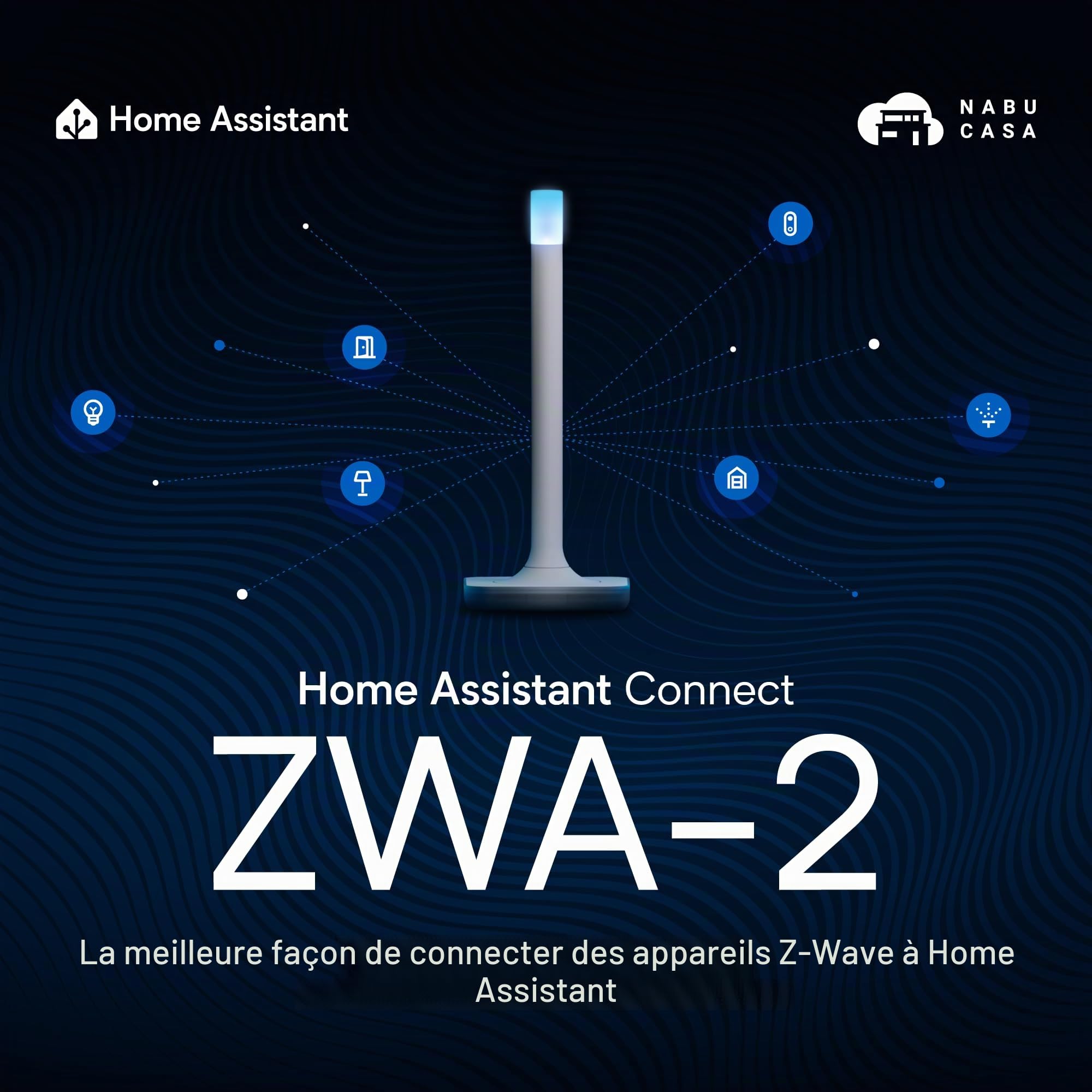 Home Assistant Connect ZWA-2 | Connectez Les appareils Z-Wave à l'assistant Domestique | Matériel Officiel pour Assistant Domestique, Blanc