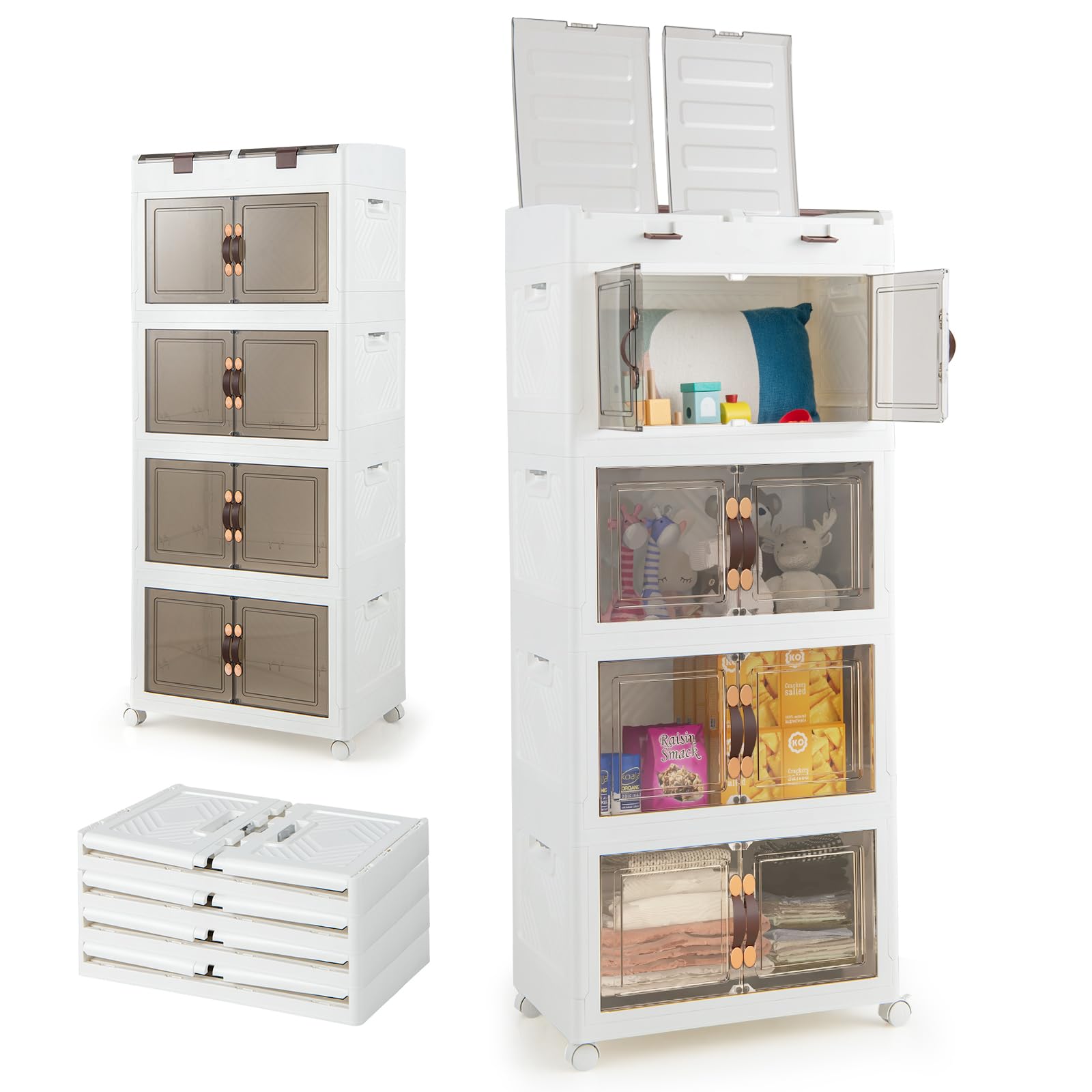 WOOOD kledingkast Connect wit 3 deurs met laden 195x140x53 cm kopen? Kledingkasten
