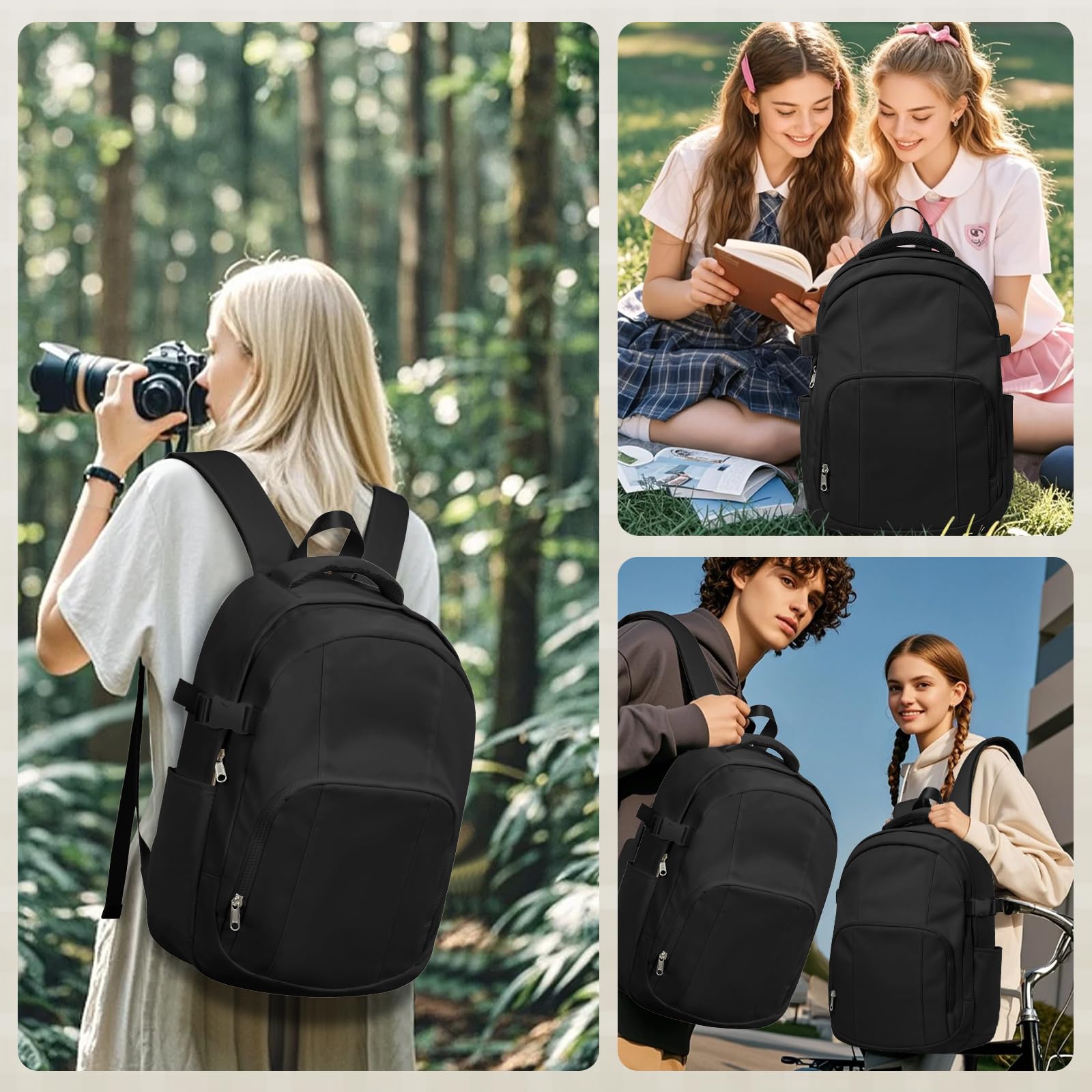 Sac a Dos Lycee Fille Garcon, Sac Scolaire Élèves du Secondaire Imperméable