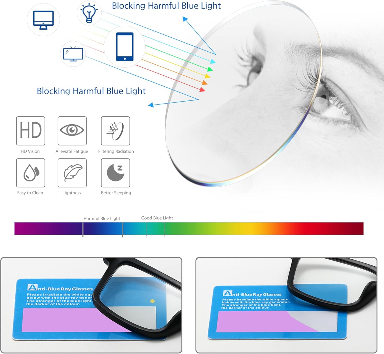 Reading Glasses for Men - 4 pack Classic Square TR Frame Readers with Spring Hinge - Image 4