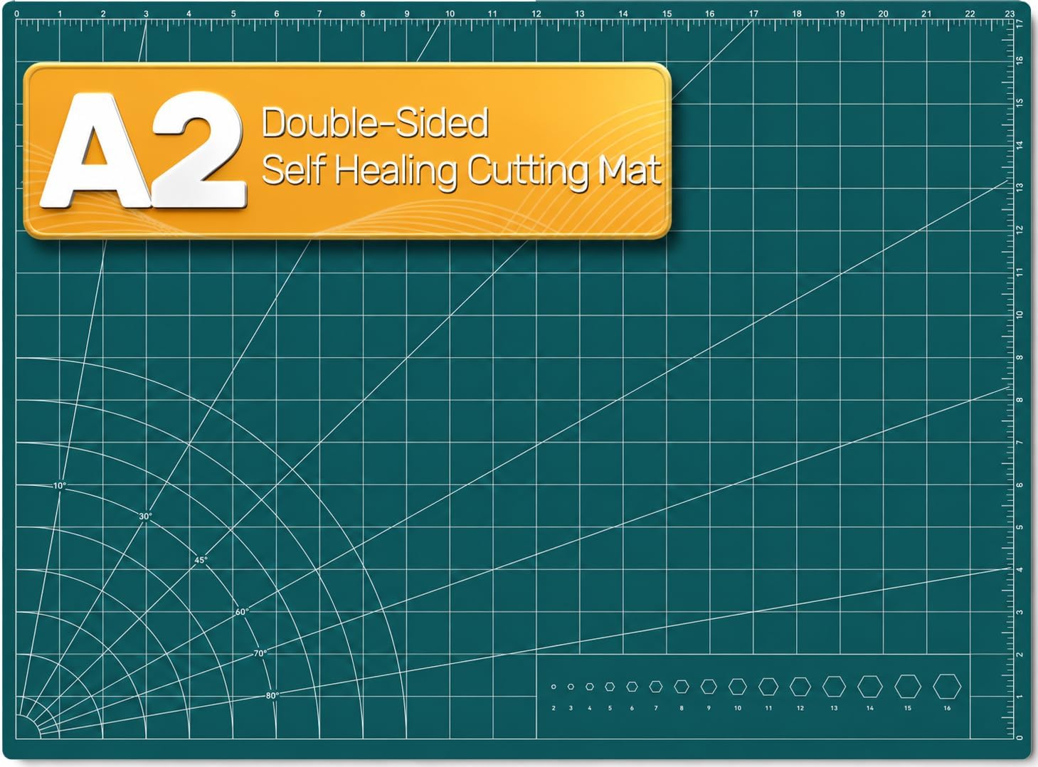 Self Healing Cutting Mat, 17" x 23", Double-Sided Rotary Cutting Mat for Sewing, Quilting, Scrapbooking & Craft, Large Craft Cutting Board for Hobby Use(A2)