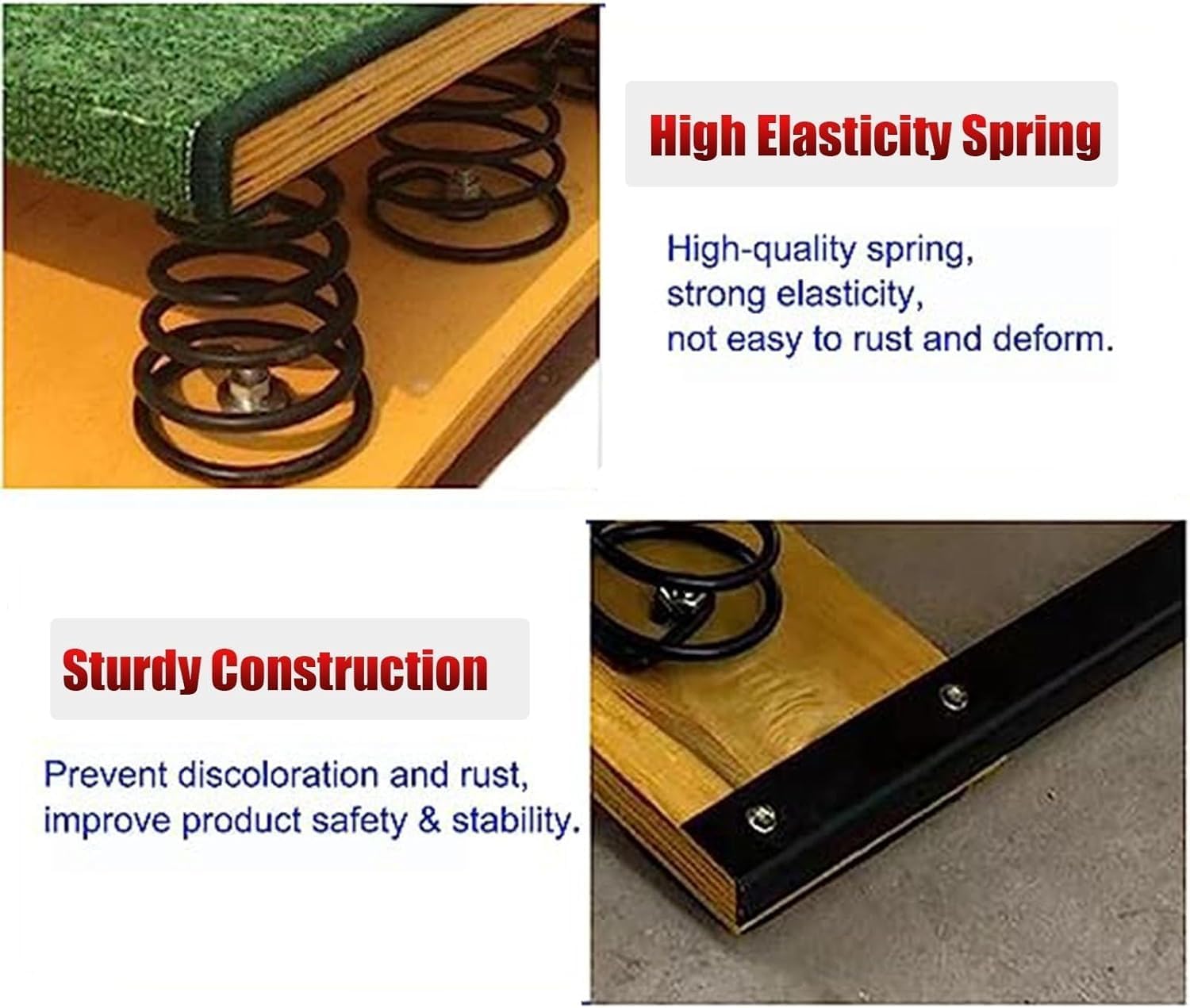 TIST High Jump Spring Board Pro Curved Spring Board Elastic Ramp with 6 Spring Sport Equipment for Vaulting Training orTeens Backflip High Jump Landing Practice Art Project Assisted Springboard