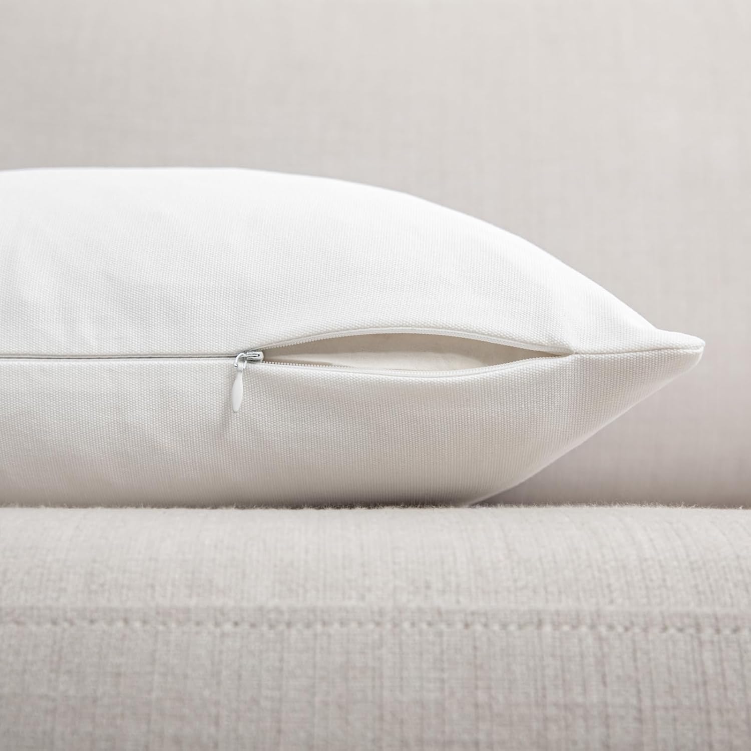 Set of 2 Farmhouse Cotton Throw Pillow Covers 18x18 Decorative Rustic Pillow Case Dark Green and White Square Cushion Case for Sofa Couch Bed Modern Faux Leather Pillowcase - Image 4