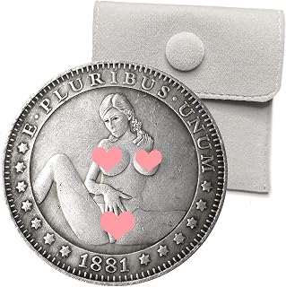 1881 Charming Erogenous Lady Liberty Eagle Lucky Coin - US Novelty Hobo Morgan Coin Adult Toy Funny Sexy Coin Bag