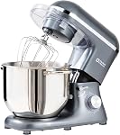 Kitchen in the Box 6.5QT 660W, 6-Speed Tilt-Head Stand Mixer (Black) | Equipped with Egg Whisk, Dough Hook & Flat Beater to Meet All Daily Homemade Bread, Cake and Cookie Baking Needs