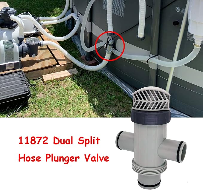 Válvula de desagüe para manguera doble para piscina miniatura 5