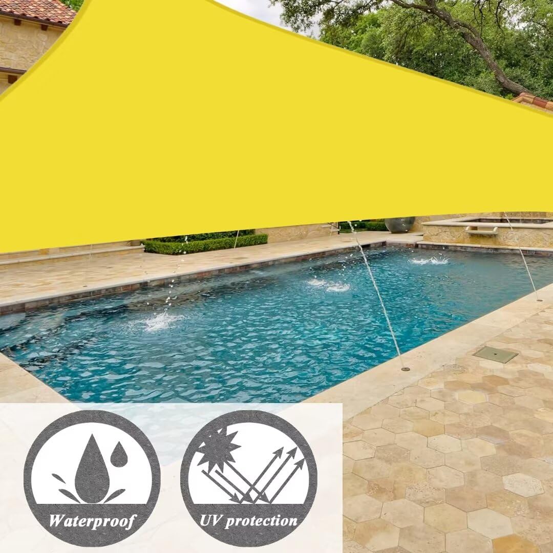 Voile D'ombrage Triangulaire 5x5x7.1m - Protection UV 90% Pour Terrasse Et Jardin